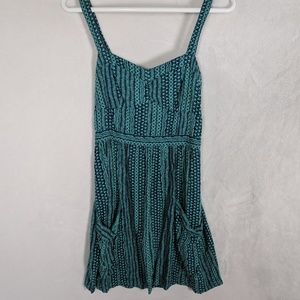 AE Dress American Eagle Teal & Navy w/ Pockets